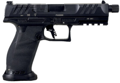 Walther Arms 2858142 PDP Pro SD 9mm Luger 10+1 5.10″ Threaded Barrel, Black, Optic Cut/Serrated Slide, Polymer Frame with Pic. Rail, Performance Duty Grip, Flared Magwell