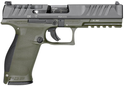 Walther Arms 2858398 PDP Optic Ready 9mm Luger 5″ 18+1 Black Steel Slide Performance Duty Textured  Polymer Grip (Full Size)