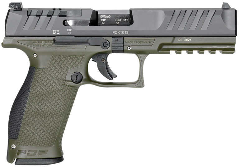 Walther Arms 2858398 PDP Optic Ready 9mm Luger 5" 18+1 Black Steel Slide Performance Duty Textured  Polymer Grip (Full Size)