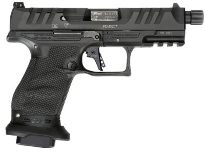 Walther Arms 2858151 PDP Compact Pro 9mm Luger 4.60″ 10+1 Threaded Barrel Flared Magwell Black Steel Slide with Front Serrations & Optics Cut Performance Duty Textured Black Polymer Grip