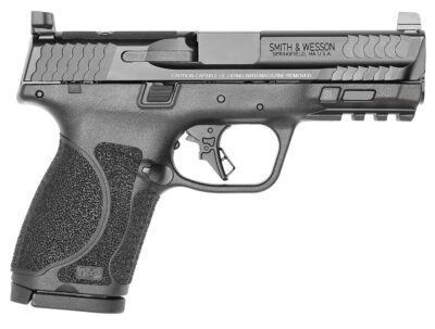 Smith & Wesson 13563 M&P M2.0  Compact 9mm Luger 15+1, 4″ Black Armornite Steel Barrel & Optic Cut/Serrated Slide, Matte Black Polymer Frame w/Picatinny Rail