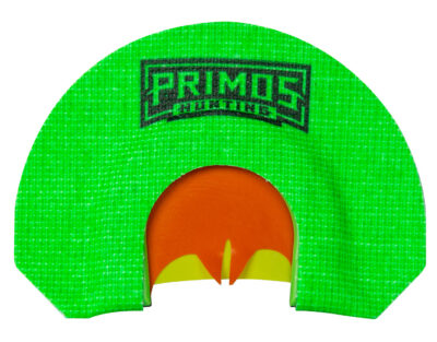Primos PS1267 The Lucy  Diaphragm Call Triple Reed Turkey Hen Sounds Attracts Turkey Green Plastic Bat Cut