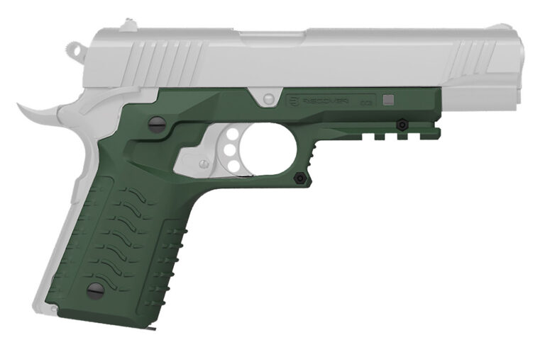 Recover Tactical CC3H03 Grip & Rail System OD Green Polymer Picatinny for Standard Frame 1911