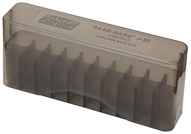 20 ROUND RIFLE SLIP TOP AMMO BOXES SLIP TOP RIFLE AMMO BOX 25 WSM-7MM REM SAUM 20 ROUND SMOKE