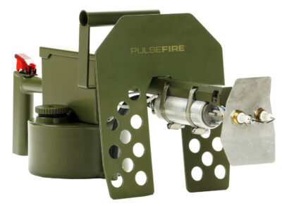 Exothermic Technologies PFLRT Pulsefire LRT Green Powder Coated Aluminum/Brass/Viton 25 ft Flame Range 25.70″ Long Fuel Gasoline/Gasoline, Diesel Mix Includes Battery/Battery Charger