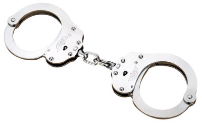 Uzi Accessories UZIHCEUSCNIJ Handcuffs NIJ Silver Steel Includes 2 Keys