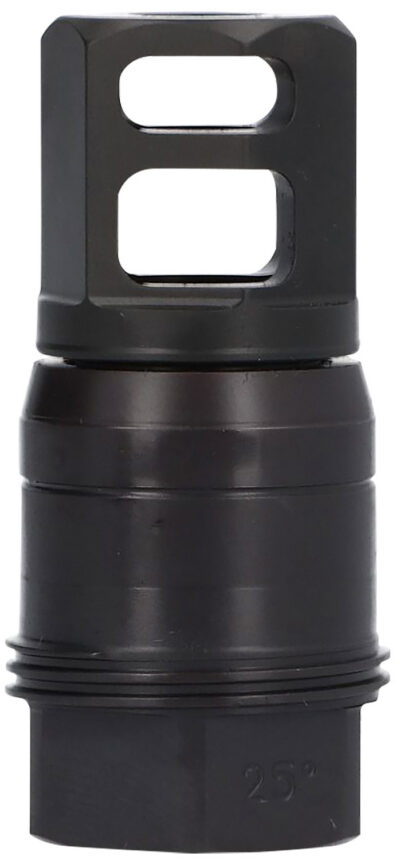 Sig Sauer SL76258X2425DEGM Clutch-Lok QD Muzzle Brake Black Stainless Steel with 5/8″ 24 tpi Threads for 7.62mm 25 Degree Taper