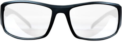M&P Accessories 110168 Thunderbolt Shooting Glasses Full Size Clear Mirror Lens Black Frame