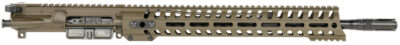 Patriot Ordnance Factory  Minuteman Complete Upper 5.56x45mm NATO 16.50″ Black Nitride Barrel Aluminum Patriot Brown Receiver 14.50″ M-LOK Handguard Lo Pro DI Gas Block (Mid Length)