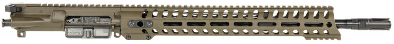 Patriot Ordnance Factory  Minuteman Complete Upper 5.56x45mm NATO 16.50" Black Nitride Barrel Aluminum Patriot Brown Receiver 14.50" M-LOK Handguard Lo Pro DI Gas Block (Mid Length)