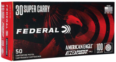 Federal AE30SCA American Eagle Handgun 30Super Carry 100gr Full Metal Jacket 50 Per Box/20 Case