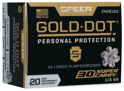SPEER 30 SUPER CARRY 115GR GOLD DOT HOLLOW POINT 20rd