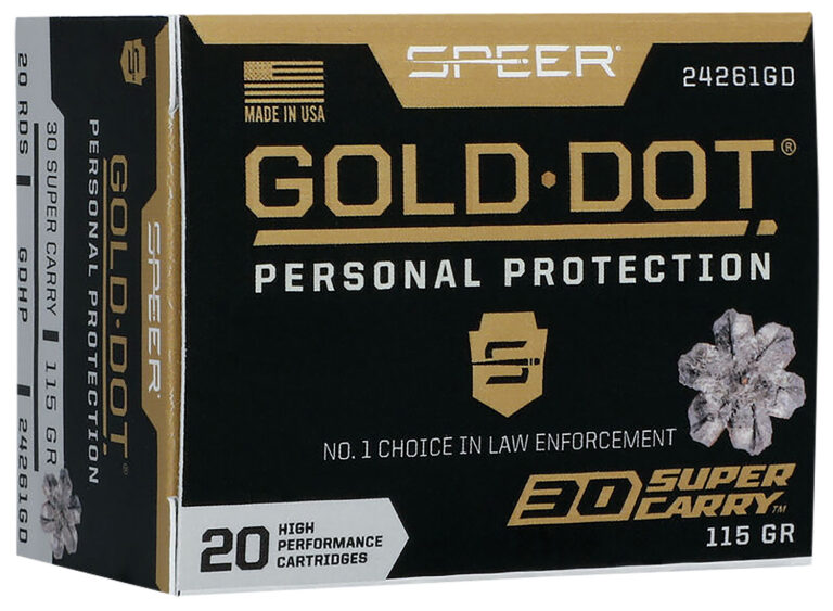 SPEER 30 SUPER CARRY 115GR GOLD DOT HOLLOW POINT 20rd