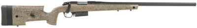 Bergara Rifles B14S359C B-14 HMR 6.5 PRC 3+1 24″ Graphite Black Cerakote Barrel, Black Speckled Brown Molded w/Mini-Chassis, Adjustable LOP & Cheek Piece Stock