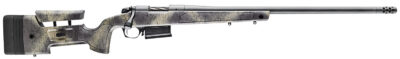 Bergara Rifles B14SM359CF B-14 HMR Carbon Wilderness 6.5 PRC 3+1 24″ Carbon Fiber Wrapped Barrel, Woodland Camo Molded with Mini-Chassis Stock, Right Hand