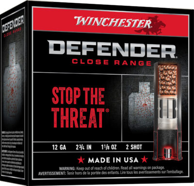 Winchester Defender Load 12 ga. 2.75 in. 1 1/8 oz. 2 Shot 25 rd.
