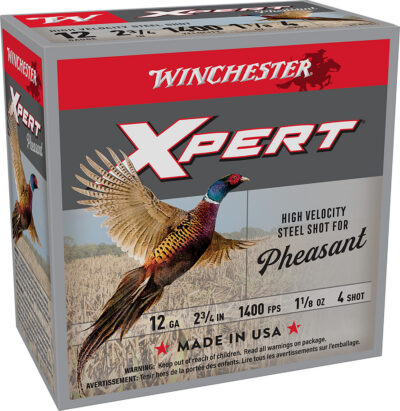 Winchester Ammo WEXP12H4 Xpert Pheasant Lead Free High Velocity 12Gauge 2.75″ 1 1/8oz 4Shot 25 Per Box/10 Case