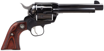 RUGER VAQUERO BLUED 45 COLT S/A REV 5.5″ WD GRPS