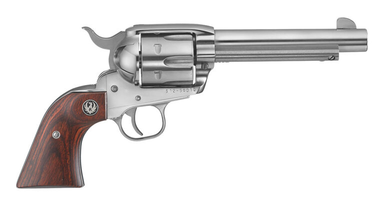 Ruger 5104 Vaquero  45 Colt (LC) 5.50" 6 Round Rosewood Grip Stainless Steel