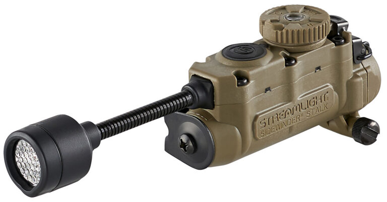 Streamlight Sidewinder Stalk Helmet Light 23/28/57/76 Lumens White White/Red/Green/Blue/IR LED Bulb Coyote 28 Meters Distance Features Arc Rail Mount & Assembly