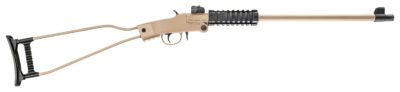 Chiappa Firearms 500255 Little Badger  Full Size 22 LR, 1 Shot 16.50″ Desert Sand Cerakote Steel Barrel, Desert Sand Cerakote Quad Picatinny Receiver, Desert Sand Cerakote Wire Frame Stock, Right Hand