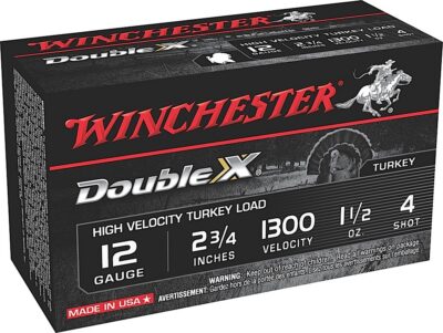 Winchester Ammo STH124 Double X High Velocity 12 Gauge 2.75″ 1 1/2 oz 4 Shot 10