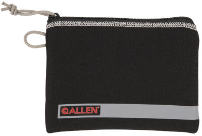 Allen 3626 Pistol Pouch  Black Polyester w/Lockable Zippers, ID Label & Fleece Lining Holds Compact Size Handgun 5″ L x 7″ W Interior Dimensions
