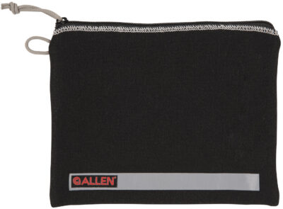 Allen 3628 Pistol Pouch  Black Polyester w/Lockable Zippers, ID Label & Fleece Lining Holds Full Size Handgun 7″ L x 9″ W Interior Dimensions