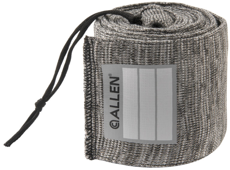 Allen 13167 Stretch Knit Gun Sock Gray Silicone-Treated Knit w/Custom ID Labeling Holds Rifles with Scope or Shotguns 52" L x 3.75" W Interior Dimensions