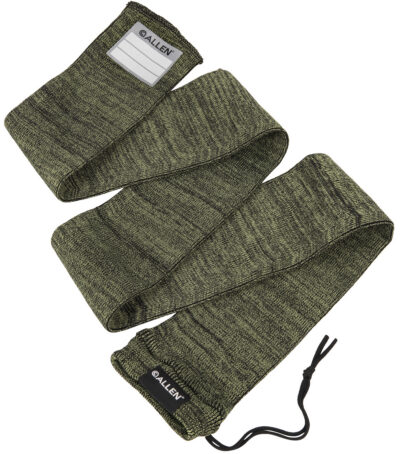 Allen 13171 Stretch Knit Gun Sock Green Silicone-Treated Knit w/Custom ID Labeling Holds Rifles with Scope or Shotguns 52″ L x 3.75″ W Interior Dimensions