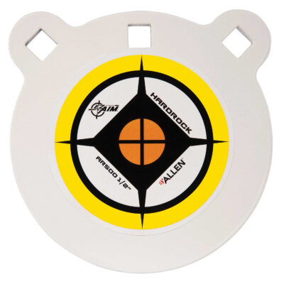 EZ-Aim 15597 Hardrock  6″ AR500 Steel Gong Shooting Target .50″ Thickness White / Yellow / Black