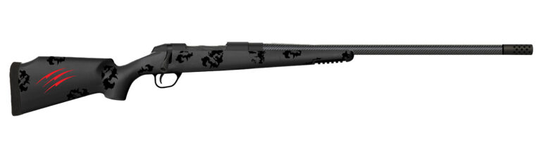 Fierce Firearms FCTRG7MMRM24BBO CT Rage 7mm Rem Mag Caliber with 3+1 Capacity, 24" Carbon Fiber Barrel, Black Cerakote Metal Finish & Blackout Camo Fixed Fierce Tech C3 Stock, Right Hand (Full Size)