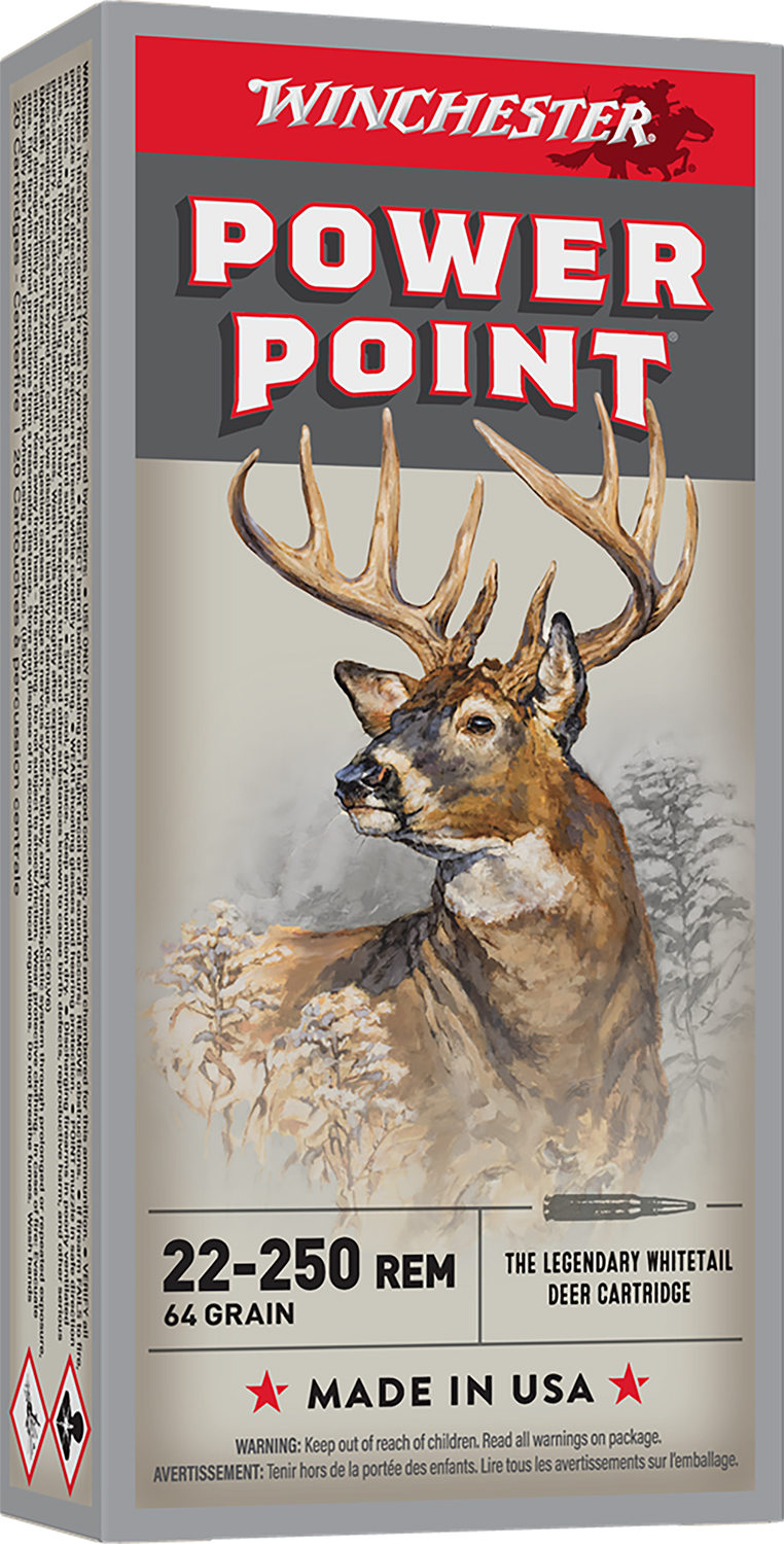 Winchester Ammo X222502 Super-X  22-250 Rem 64 gr Power-Point (PP) 20 Bx/ 10 Cs