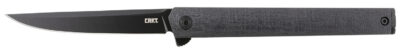 CRKT 7097K CEO Blackout 3.35″ Folding Plain Black EDP AUS-8A SS Blade/Black GRN Handle Includes Pocket Clip