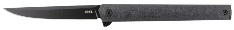 CRKT 7097K CEO Blackout 3.35" Folding Plain Black EDP AUS-8A SS Blade/Black GRN Handle Includes Pocket Clip