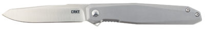CRKT K230XXP Facet  3.37″ Folding Sheepsfoot Plain Satin D2 Steel Blade/ Stainless Steel Handle Includes Pocket Clip