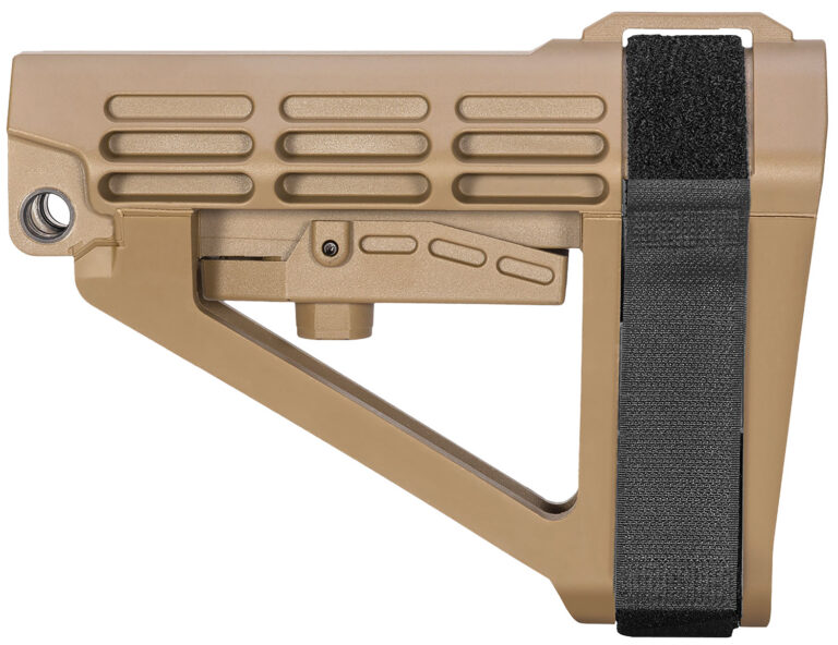 SB Tactical SBA4X02SB SBA4 Brace Synthetic Flat Dark Earth 5-Position Adjustable for AR-Platform (Tube Not Included)