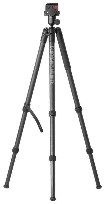 Bog-Pod 1163389 DeathGrip Infinite Tripod, Carbon Fiber with Black Finish, Ball Head Mount, Hybrid Foot & DeathGrip Clamping System 6.5″-59″