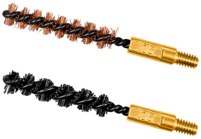 Otis FG325NB Bore Brush Set  6mm/250/243/257 Cal 8-32″ Thread 2″ Long Bronze/Nylon Bristles 2 Per Pkg