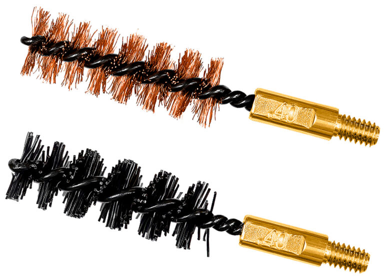 Otis FG341NB Bore Brush Set  10mm/40 Cal 8-32" Thread 2" Long Bronze/Nylon Bristles 2 Per Pkg