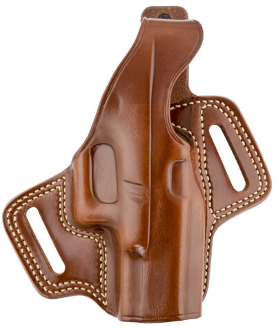 Galco FL226 Fletch  OWB Tan Leather Belt Slide Compatible w/Glock 19 Gen1-5/19X/23 Gen2-5/32/45 Belt Up to 1.75″ Wide Right Hand