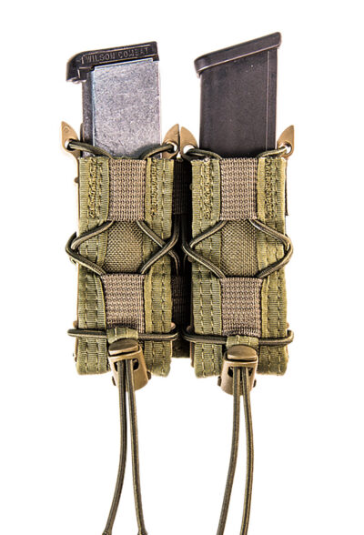 High Speed Gear 11PT02OD TACO Mag Pouch Double OD Green Nylon MOLLE Compatible w/ Pistol