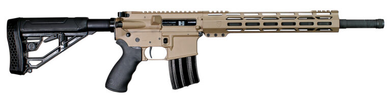 Alexander Arms Tactical 50 Beowulf 7+1 18" Black Barrel, Flat Dark Earth Cerakote, Black Adjustable B5 Systems Bravo Stock, Finger Grooved Black Polymer Grip, Optics Ready