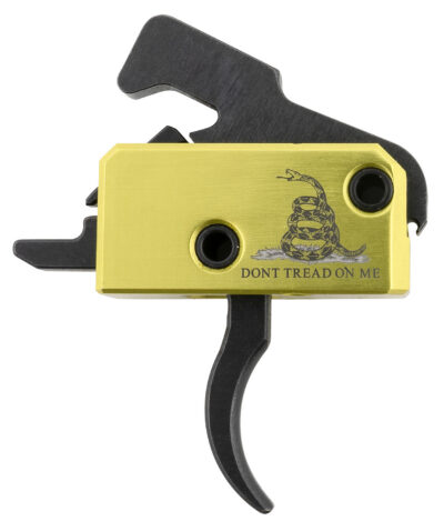 Rise Armament RA140DTOM Don’t Tread on Me Trigger Assembly Single-Stage Curved Trigger with 3.50 lbs Draw Weight, Don’t Tread on Me Flag Finish for AR-Platform