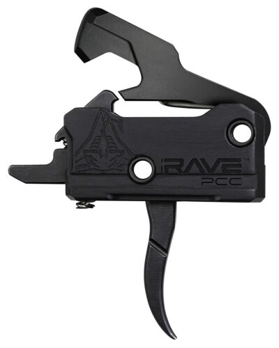 RAVE PCC TRIGGER WITH ANTI-WALK PINS RAVE PCC DROP-IN CURVED TRIGGER WITH ANTI-WALK PINS BLACK