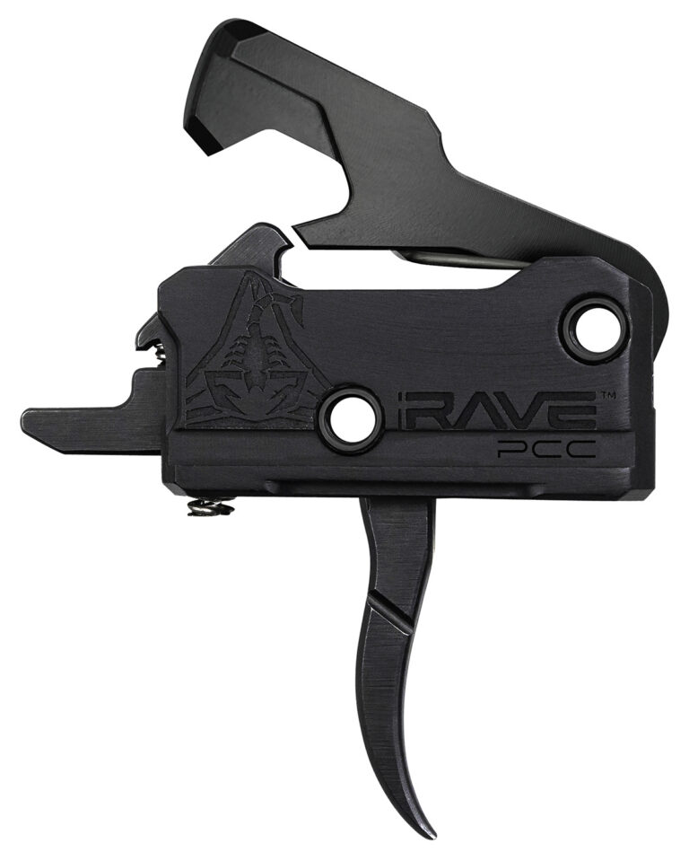 RAVE PCC TRIGGER WITH ANTI-WALK PINS RAVE PCC DROP-IN CURVED TRIGGER WITH ANTI-WALK PINS BLACK