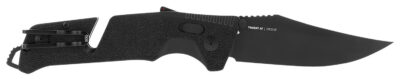 S.O.G SOG11120541 Trident AT 3.70″ Folding Clip Point Plain Black TiNi Cryo D2 Steel Blade/Blackout GRN Handle Features Line Cutter/Glass Breaker