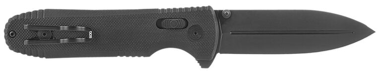 S.O.G SOG12610557 Pentagon XR LTE 3.60" Folding Spear Point Graphite TiNi Cryo CTS XHP Blade/Black G10 Handle Includes Belt Clip