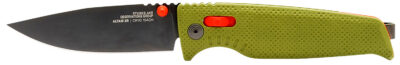 S.O.G SOG12790357 Altair XR 3.20″ Folding Plain Bead Blasted Cryo CPM 154 SS Blade/ Field Green w/Stone Blue Accents GRN Handle