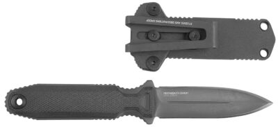 S.O.G SOG17610357 Pentagon FX Covert 3.41″ Fixed Spear Point Plain Black Titanium Nitride Cryo CPM S35VN Blade/G10 Blackout Handle